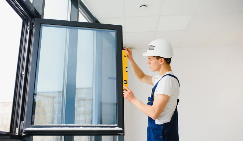 Office window glass repair Fairfax VA